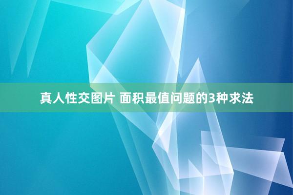 真人性交图片 面积最值问题的3种求法
