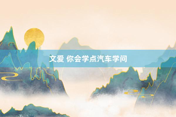 文爱 你会学点汽车学问