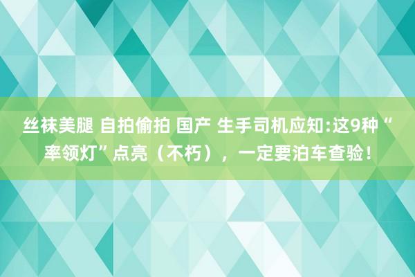 丝袜美腿 自拍偷拍 国产 生手司机应知:这9种“率领灯”点亮（不朽），一定要泊车查验！